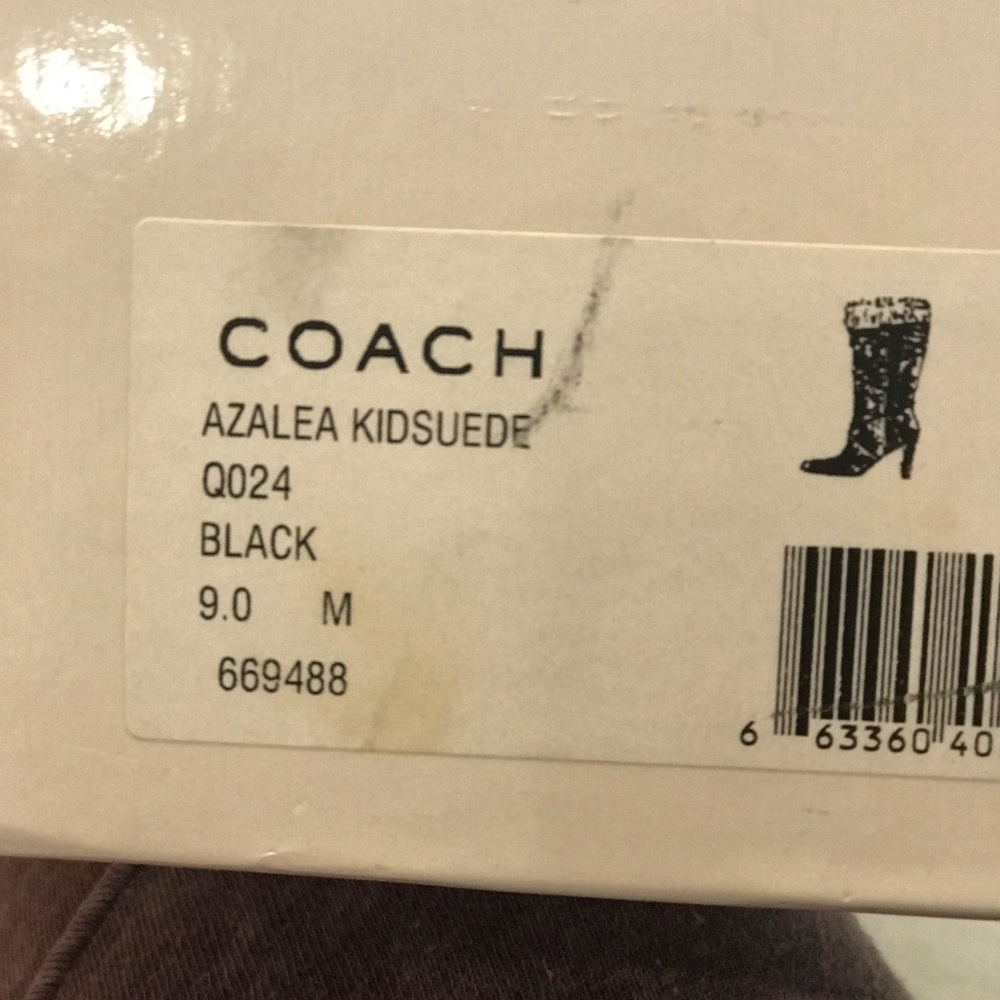Coach knee high black Suede boots - Picture 2 of 5